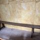 Old farmhouse bench in solid oak