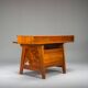 Mid-century modern teak desk, 1980s