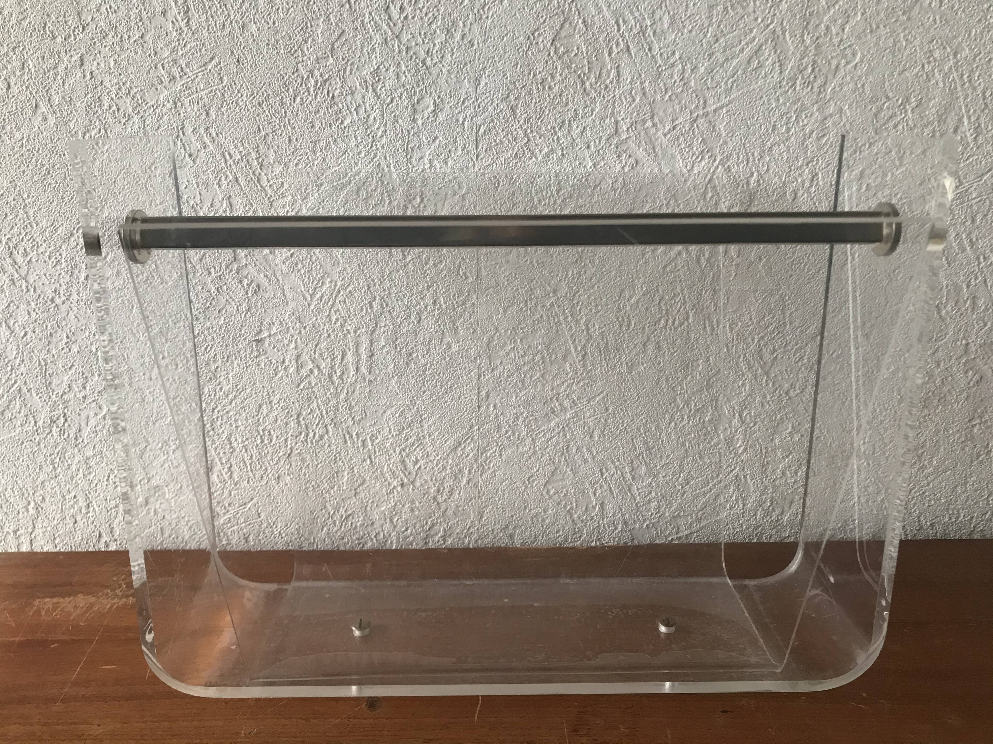 Plexiglass magazine holder David Lange Roche Bobois