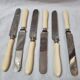 6 meat knives, ivory handle, late nineteenth