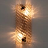 Pair of Smoked Twisted Sconces /cm H30