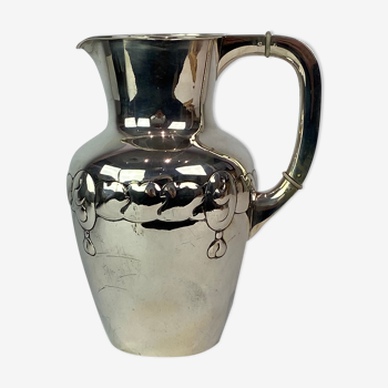 Water jug in the style of Art Nouveau of hallmarked silver stamped Augusta H., 1930s