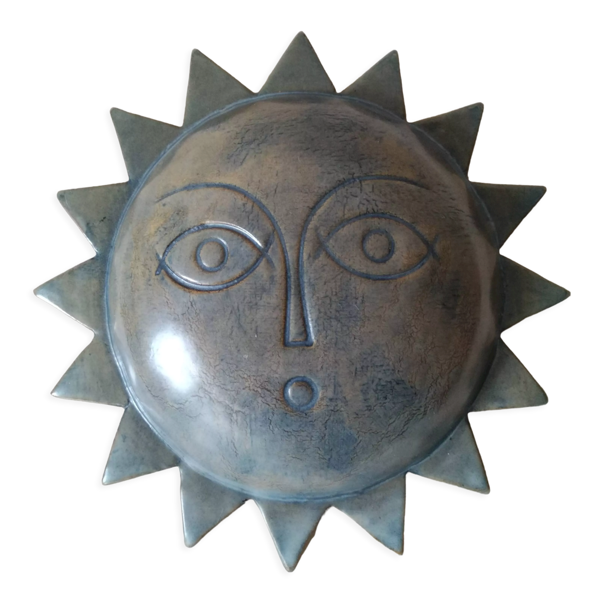 Ceramic sun 60s Jean Varoqueaux