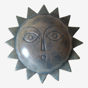 Soleil en céramique années 60 Jean Varoqueaux