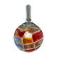 Suspension Globe Mazzega verre Murano bicolore