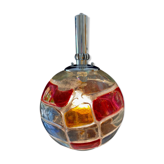 Large Globe Mazzega two-tone murano glass