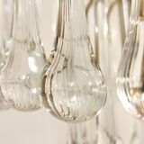 Ceiling lamp "Venini" of crystals. Italy 1970s