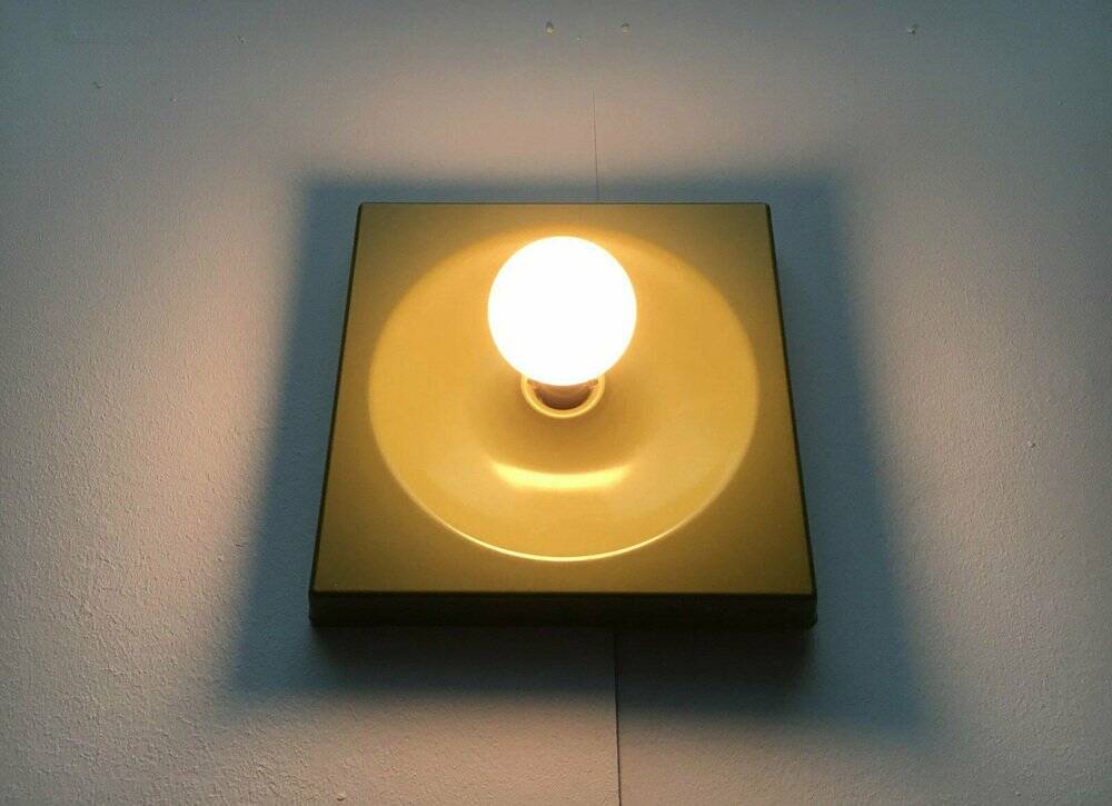 Quadro wall lamps mid-century by Jürgen Lange for Schönbuch, Germany, 1960s, set of 6.