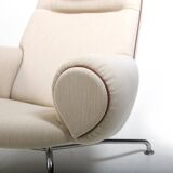 Early Pair Hans Wegner Queen Chairs by Johannes Hansen c.1960 / New Upholst