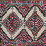 Handwoven Vintage Persian Rug Long Multi-coloured Wool Runner Rug