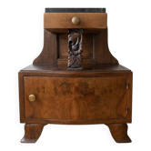 Art Deco bedside table in wood and marble
