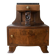 Art Deco bedside table in wood and marble