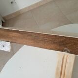 Vintage solid oak wall-mounted console shelf