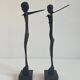 Paire de sculptures africaines en bois