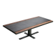 Table basse, céramique et plaques acier, circa 1960.