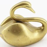 Brass swan statue