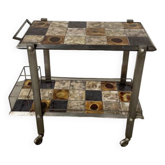 1950s Vallauris ceramic serving table