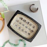 Brutalist Royal Copenhagen trinket tray by Jørgen Mogensen, 1960s