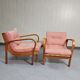 Pair of vintage armchairs by Kropacek and Kozelka, 1944