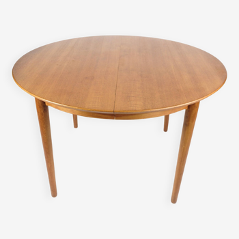 Table à manger ronde réalisée en teck par Arne Vodder des années 1960