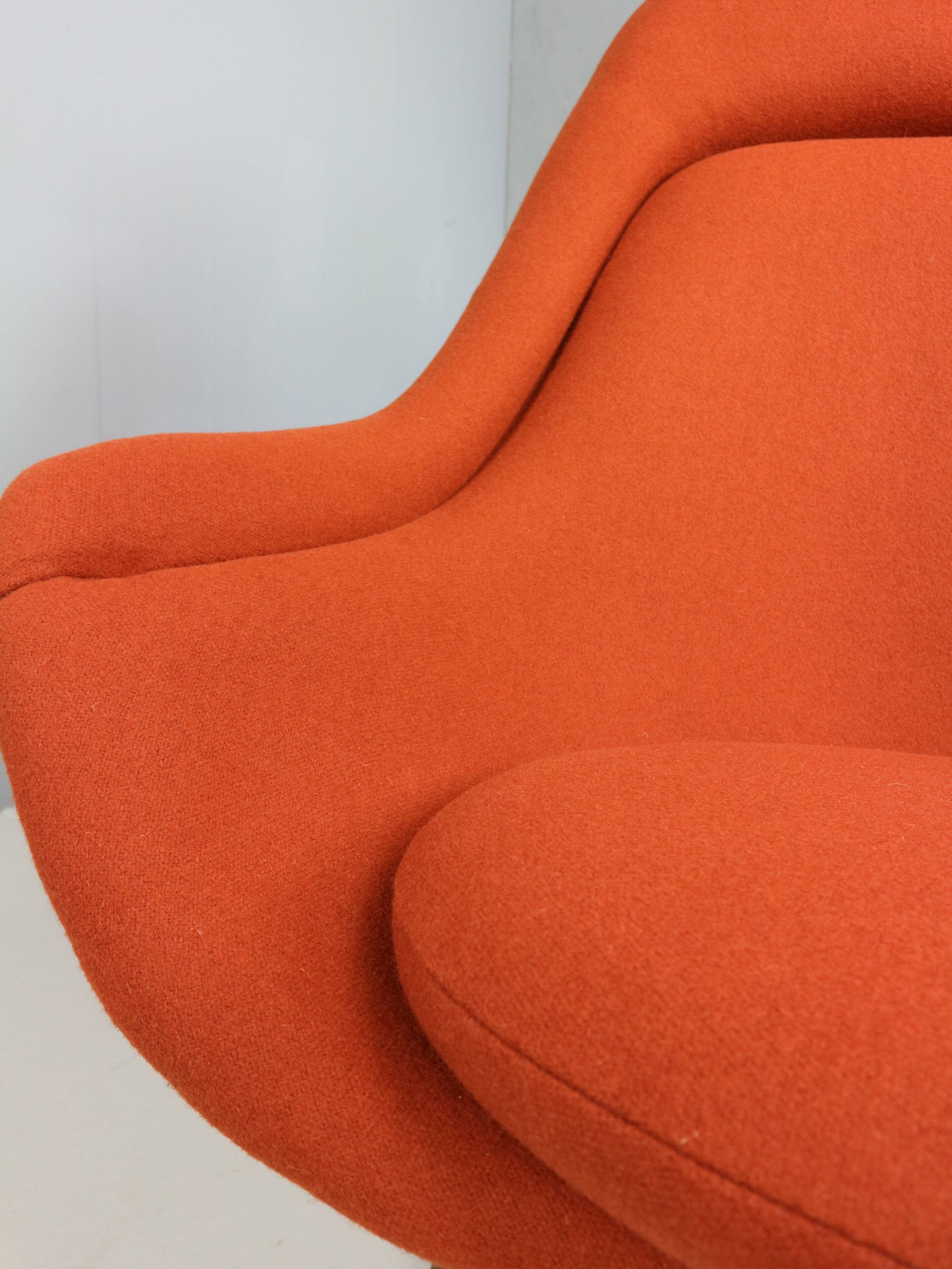 Early bronze lounge chair by Warren Platner for Knoll 1960s in rust red