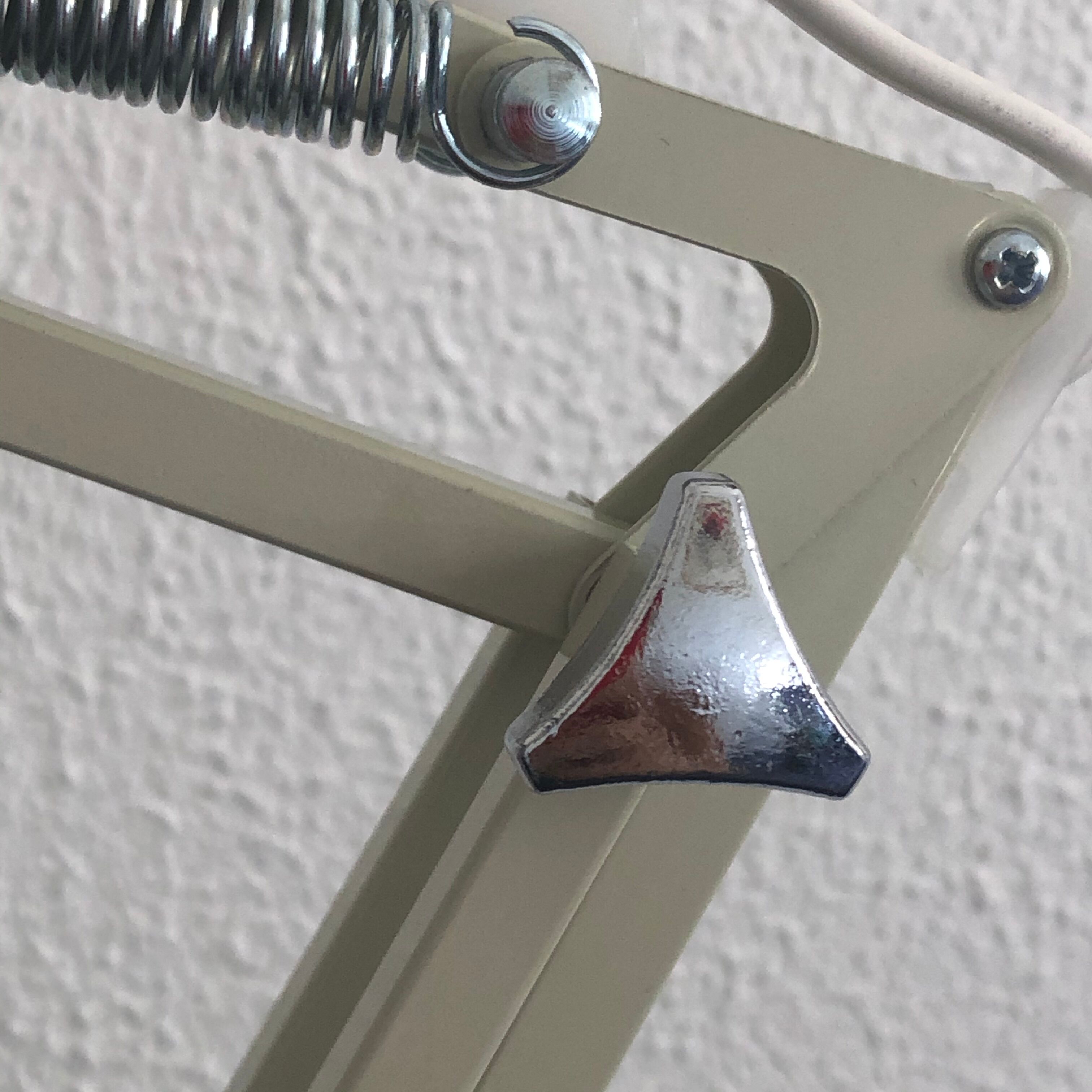 Vintage white Ledu architect lamp 1970