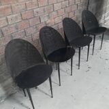 4 vintage metal chairs