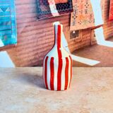 Striped hollow bottle artisan vase