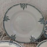 6 assiettes creuses Terre de fer dépareillées