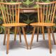 Table and 2 Scandinavian chairs 1960 vintage