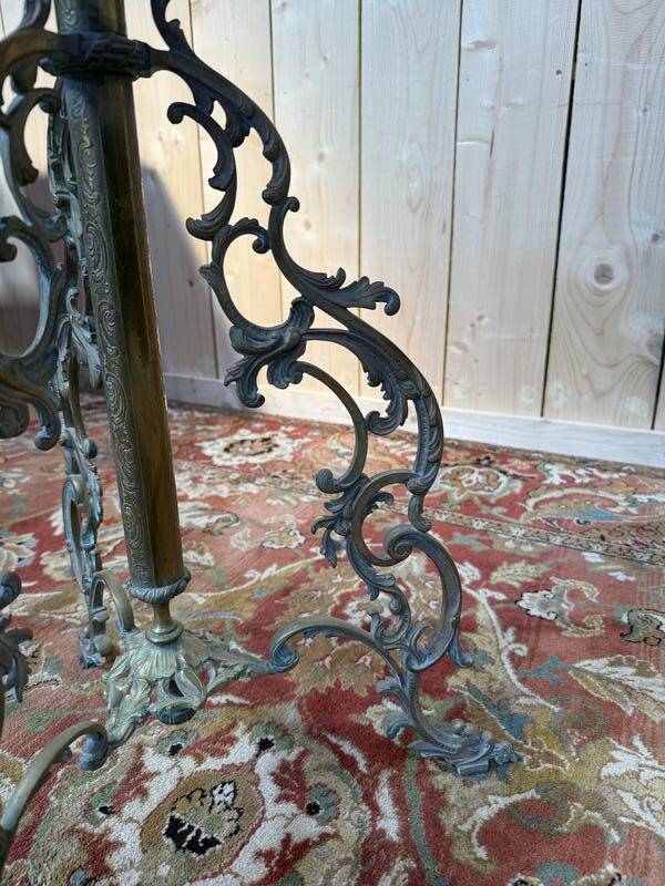 Lampadaire en bronze et onyx de style Napoléon III