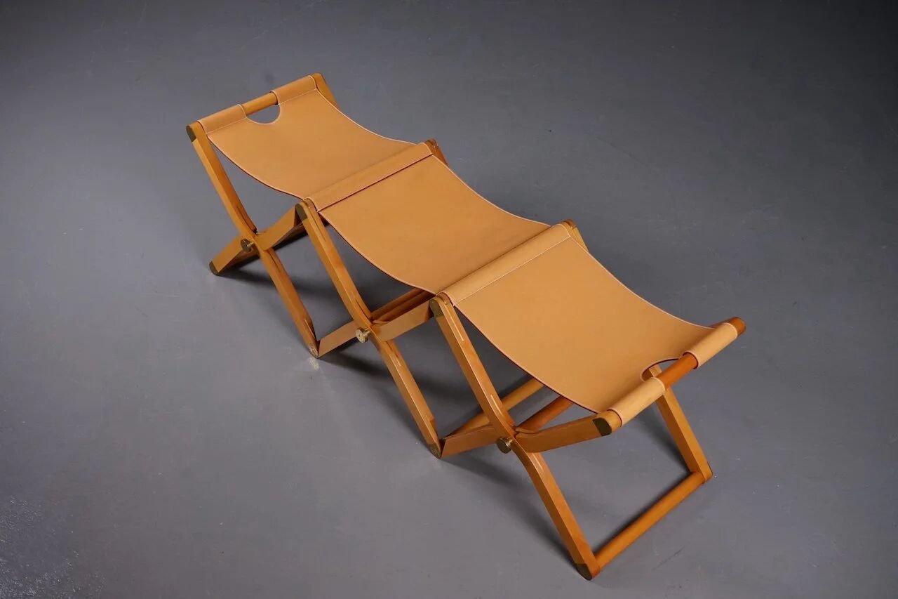 Pippa folding bench by Rena Dumas for Hermès Paris