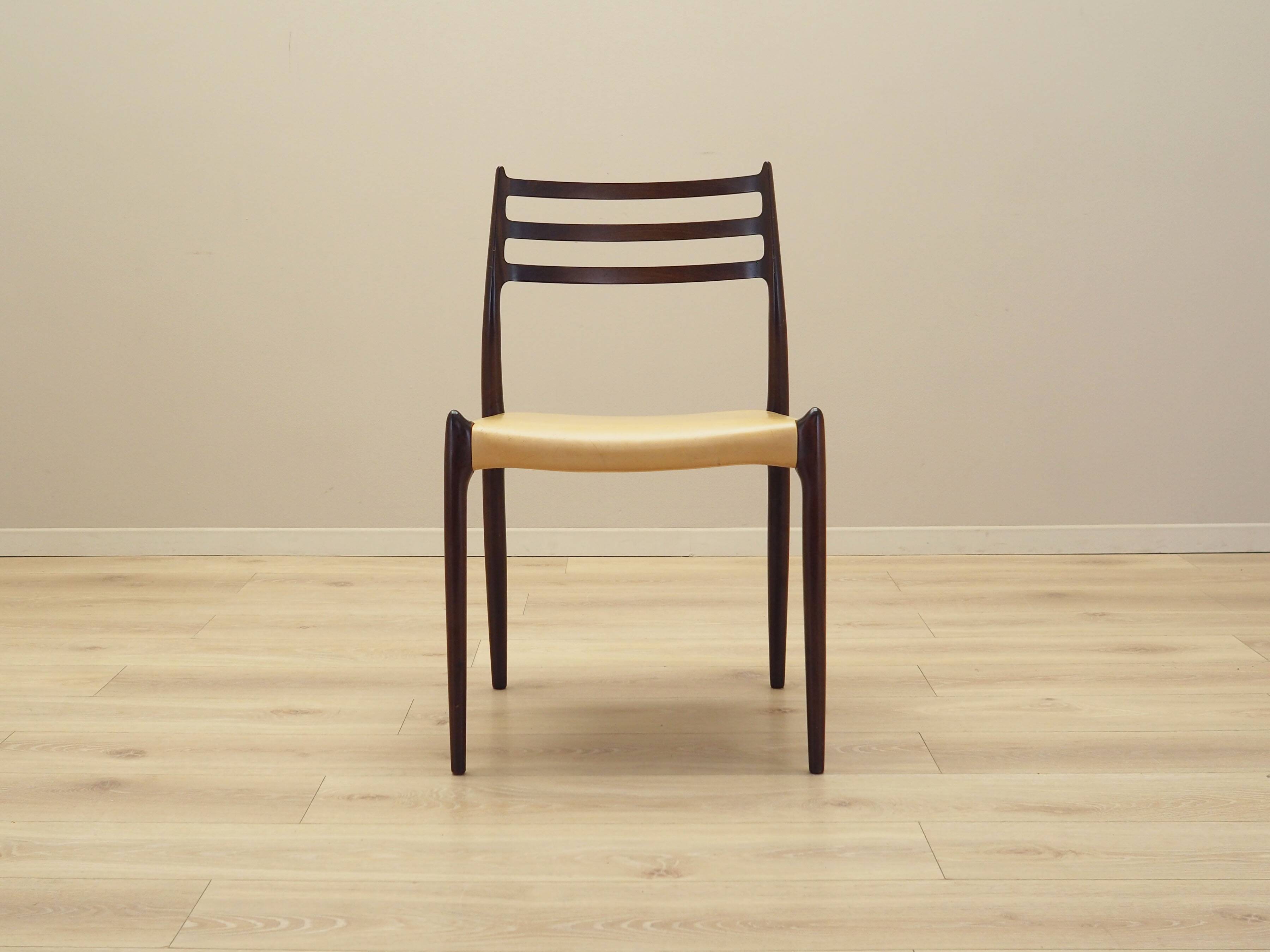Set of six mahogany chairs, Danish design, 1960s, designer: Niels Otto Møll