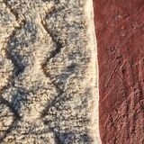 Beni Ouarain rug 160x240 cm – Cream wool with diamond patterns