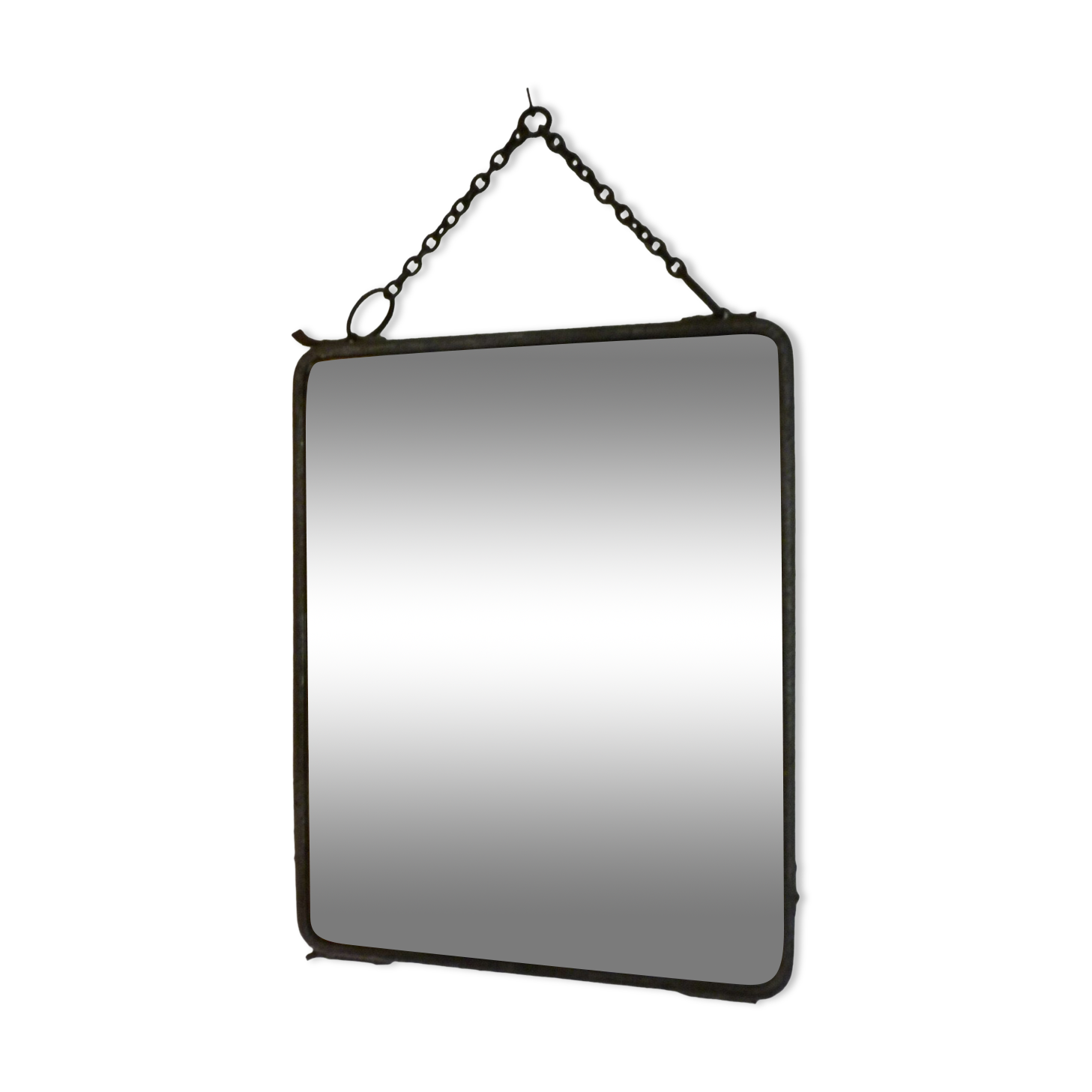 Old rectangular barber mirror