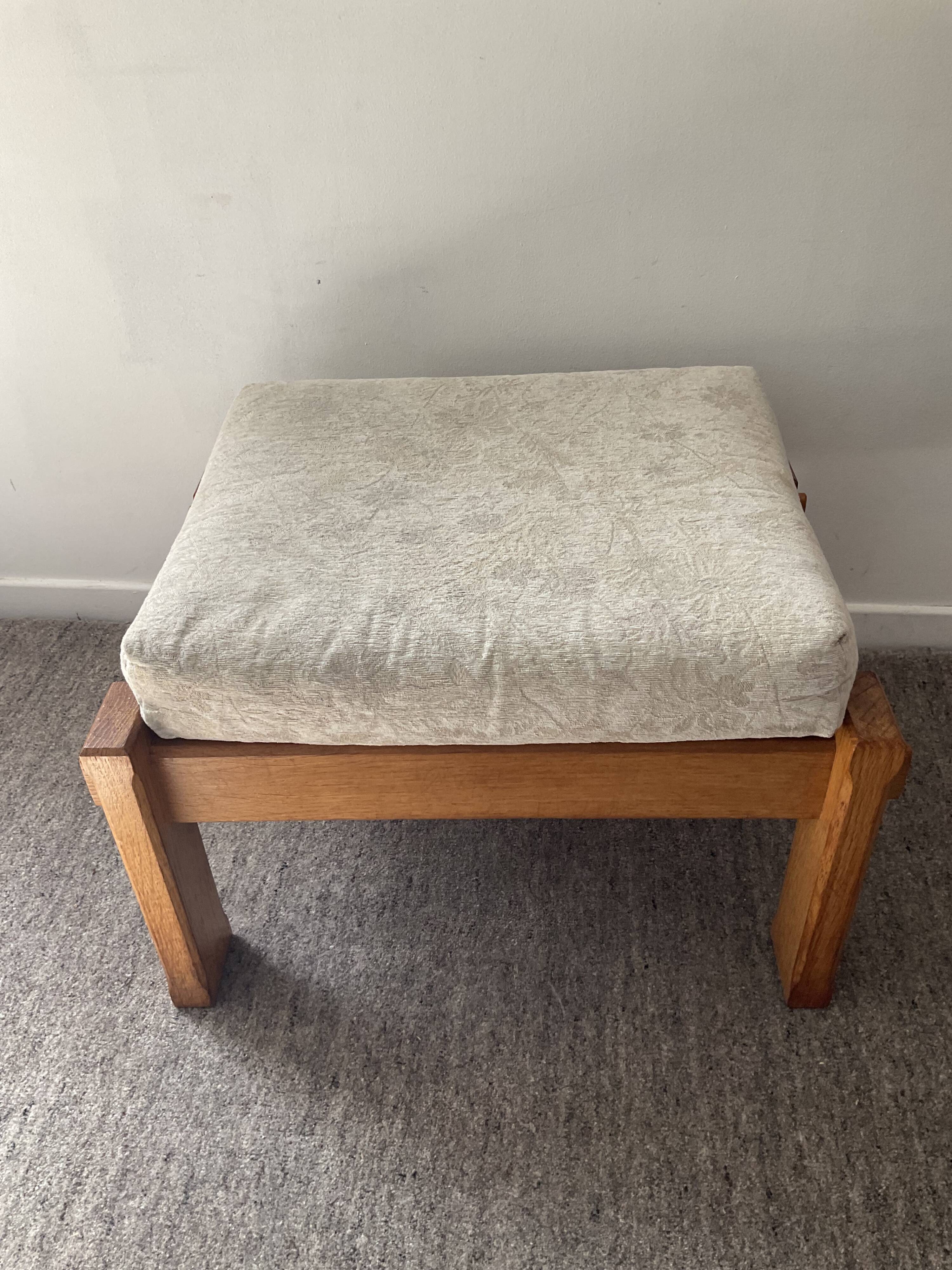 Vintage wooden Ottoman from the 70s