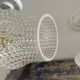 Pair of vintage electrified glass wall lamps