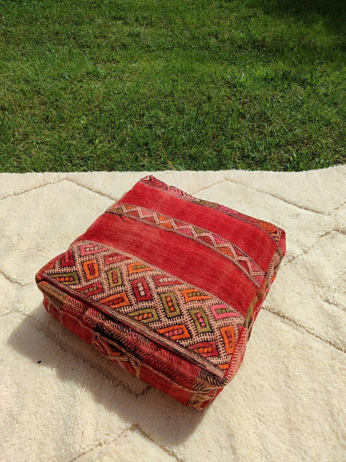 Berber kilim style pouf