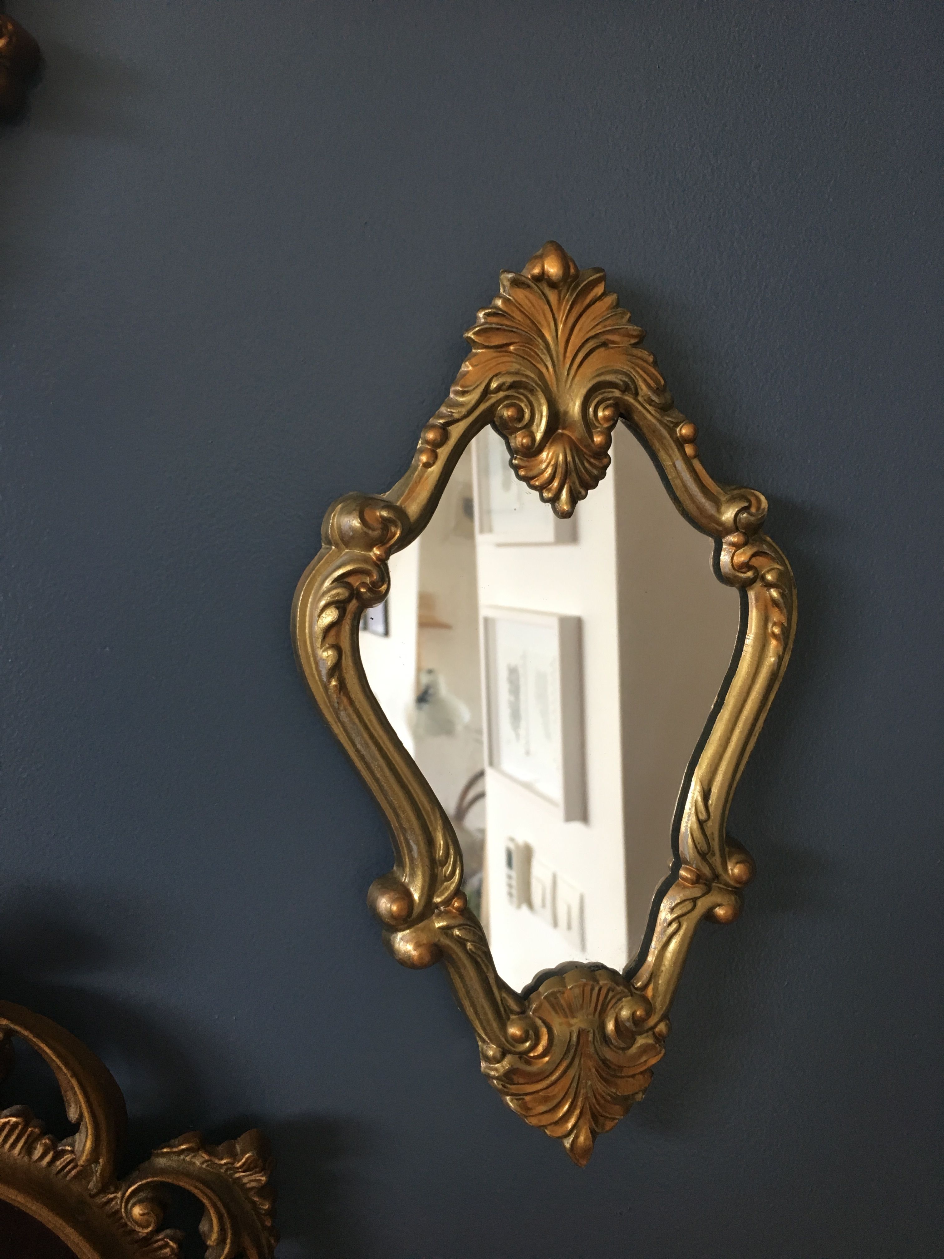 Set of golden mirror of the 70/80 - 19x29cm