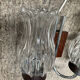 Vintage double light wall lamp in teak and molded glass