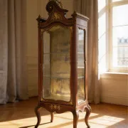 Elegant antique display cabinet, dating to 19th century