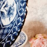 Set of 4 blue and white porcelain plates