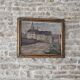 Oil on Panel Painting Animated Landscape Village Signed Gaëtan MONTAGNEY 1888
