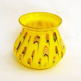 Vase Art déco opalin jaune