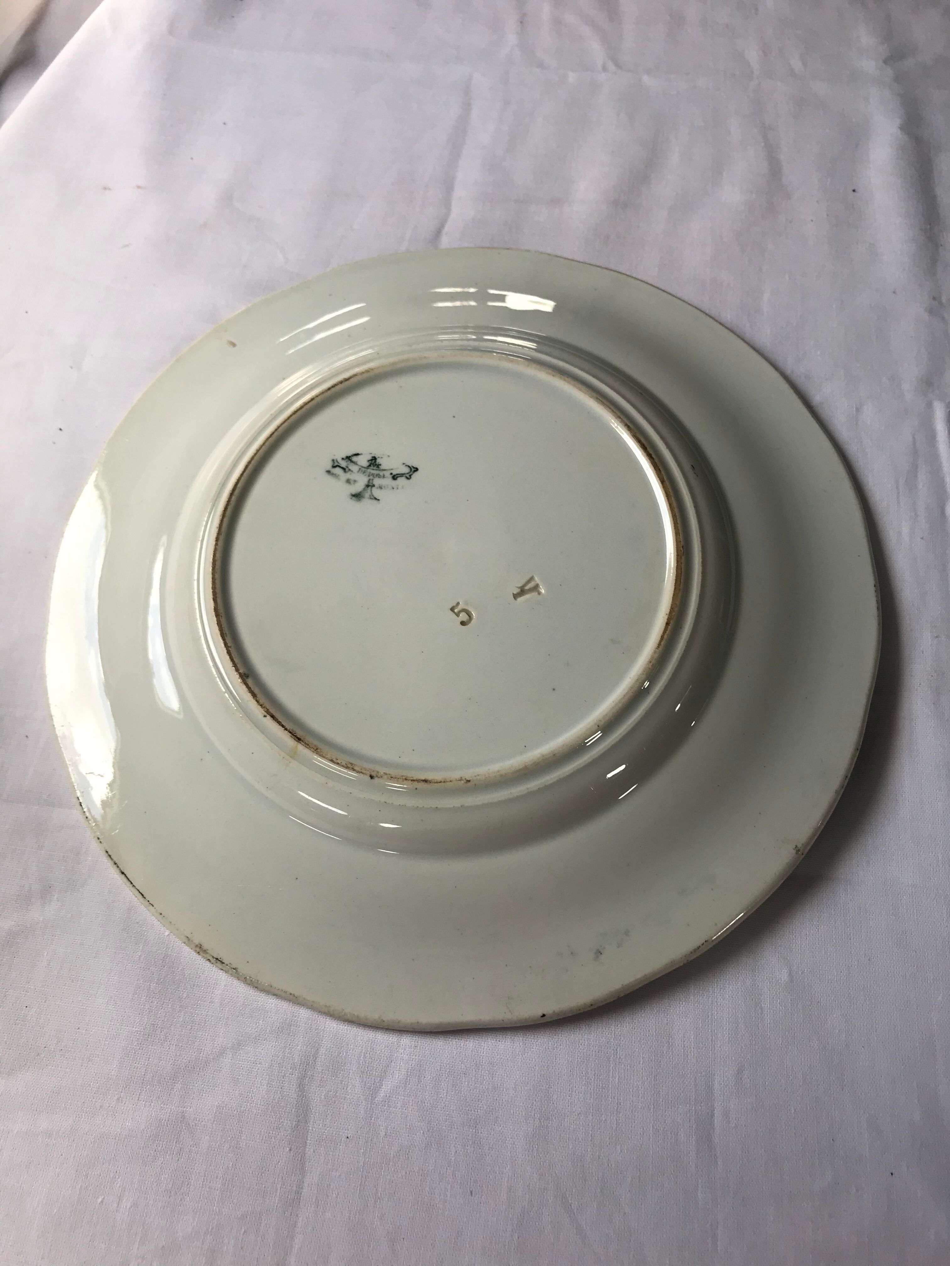 Talking plate "the song at all ages" earthenware Creil and Montereau