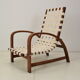 Art-deco adjustable armchair, designed by Jindrich Halabala,Restored,1930's