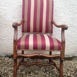 Pair of re-lined Louis XIII armchairs