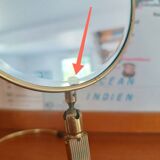 Vintage midi century brass barber mirror