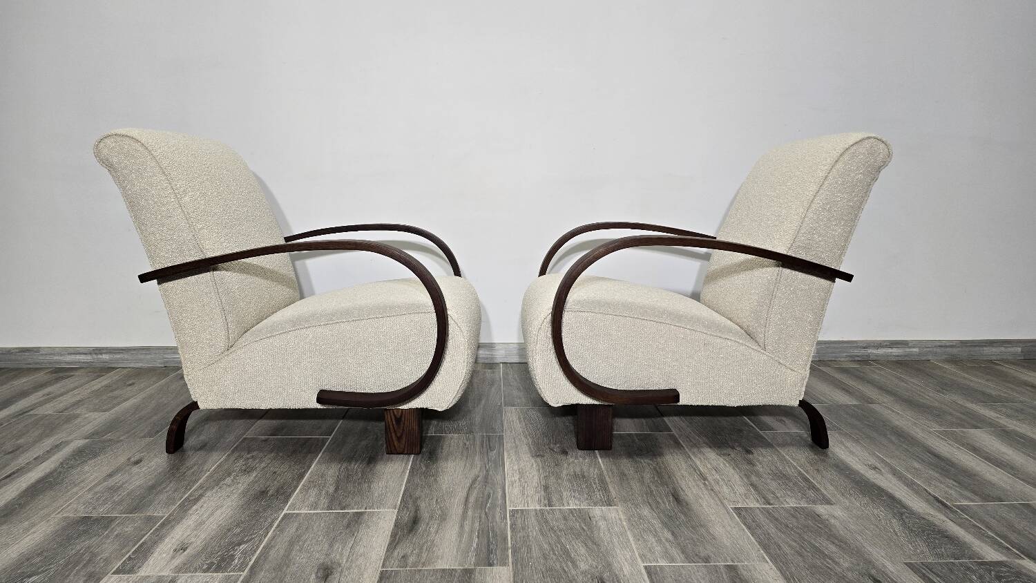 Art Deco Armchairs by Jindřich Halabala, 1950s, Set of 2