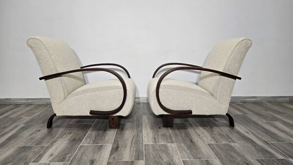 Fauteuils Art Déco par Jindřich Halabala, années 1950, lot de 2